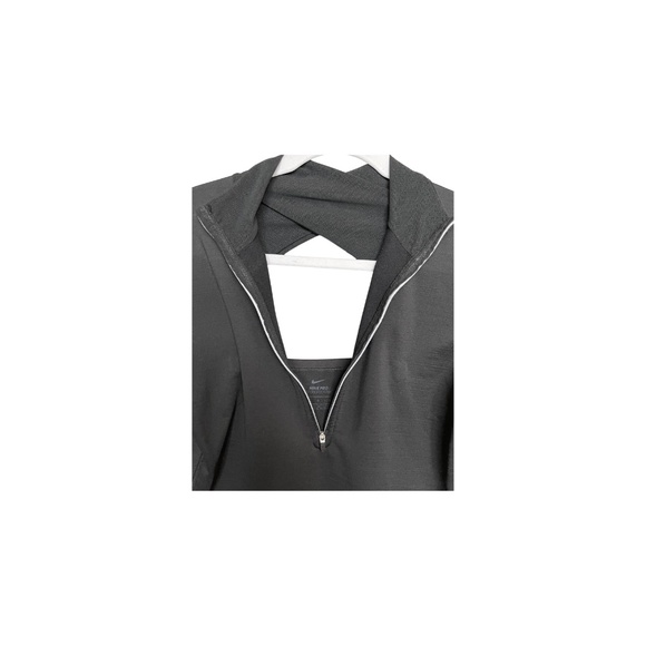 Nike Pro Hyperwarm Quarter Zip Crisscross Open-back Pullover, Size L - Picture 3 of 7